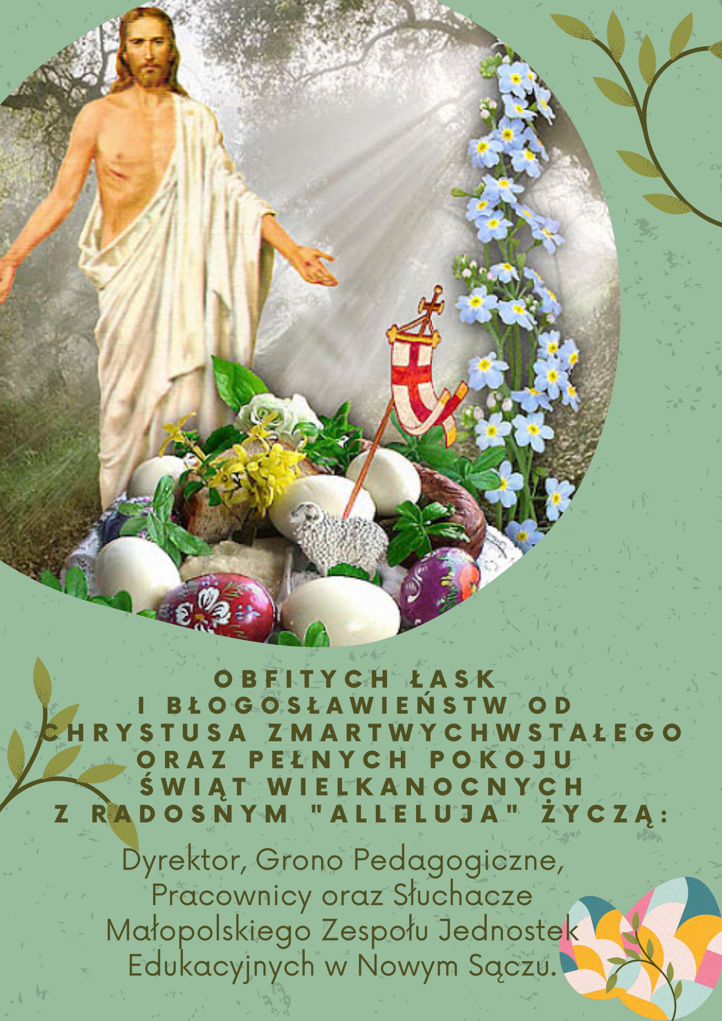 Kopia Zielony Nowoczesny Zamówienia Ciasto Wielkanoc Plakat A3
